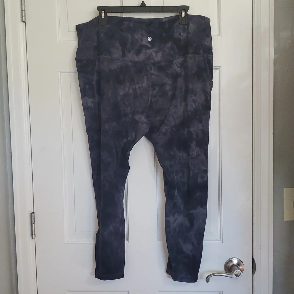 NWOT Lululemon Align HR 25in W/pockets Sz 20 Diamond Dye Black/Grey Leggings